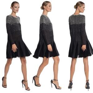 NWT NEW House of Mua Mua Starry Night Sequin Long Sleeve Mini Dress